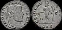 Roman follis Maximinus II Daia AE follis Genius standing left -