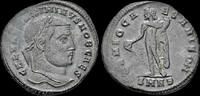 Roman follis Maximinus II Daia, as Caesar AE follis Genius standing left -
