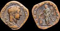 Roman sestertius Severus Alexander AE sestertius Annona standing left -