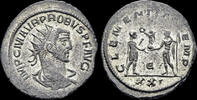 Roman silvered antoninianus Probus AE silvered antoninianus emperor standing right -