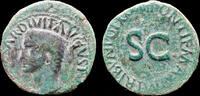 Roman AE As Tiberius AE As large S-C -