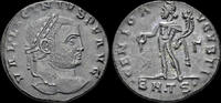 Roman follis Licinius I AE follis Genius standing left -