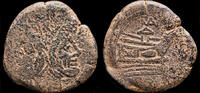 Roman AE As Roman Republic Val Series- Valerius AE As prow right -