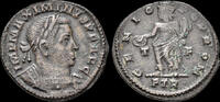Roman follis Maximinus II Daia AE follis Genius standing left -