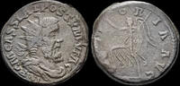 Roman AE dupondius Postumus AE dupondius Victory advancing left -