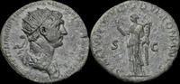 Roman AE dupondius Trajan AE dupondius Felicitas standing left -