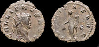 Roman antoninianus Gallienus billon silvered antoninianus Uberitas standing left -