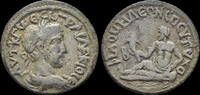 Phrygia AE26 Phrygia Philomelion Trajan Decius AE26 river-god Gallos reclining left -