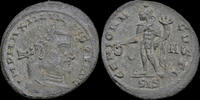 Roman follis Maximinus II Daia, as Augustus AE follis Genius standing left -