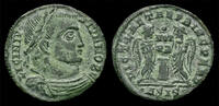 Roman AE follis Licinius II AE follis two Victories standing facing each other -