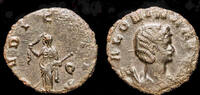 Roman AE antoninianus Salonina AE antoninianus Pudicitia standing left -