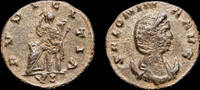 Roman AE antoninianus Salonina AE antoninianus Pudicitia seated left -