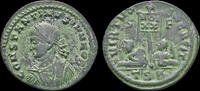 Roman AE follis Constantine II, as Caesar AE follis two seated captives and inscribed standard -