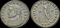Roman follis Constantius I Chlorus AE follis Genius standing left -