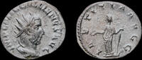 Roman AR antoninianus Gallienus (Joint Reign) AR antoninianus Laetitia standing left -