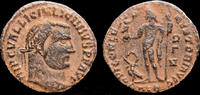 Roman follis Licinius I AE follis Jupiter standing left -