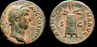 Roman AE As Hadrian AE As modius -