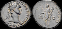 Roman AE As Domitian AE As Moneta standing to left -