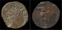 Roman antgoninianus Tetricus I billon antoninianus Pax standing left