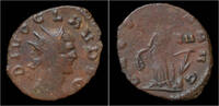 Roman antoninianus Divus Claudius II billon antoninianus- Laetitia standing left- rare hybrid