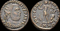 Roman AE follis Licinius I Silvered follis Jupiter standing to left -