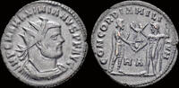 Roman radiatus Maximianus Herculius AE radiatus Jupiter presents Victory on a globe -