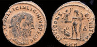 Roman follis Licinius I AE follis Jupiter standing left -