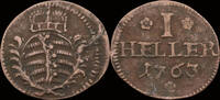 Germany 1 heller Germany Sachsen-Hildburghausen Ernst Friedrich III Karl 1 heller 1763 -