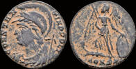 Roman follis Commemorative Series AE follis Victory standing left on prow -