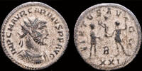 Roman antoninianus Carinus antoninianus Carinus receiving Victory on globe from Jupiter -