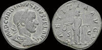 Roman sestertius Gordian III AE sestertius Laetitia standing left -