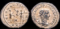 Roman antoninianus Probus billon antoninianus emperor standing right -
