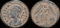 Roman follis Commemorative Series AE follis Victory standing left on prow -