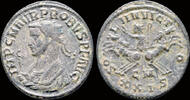 Roman antoninianus Probus silvered antoninianus Sol driving quadriga -