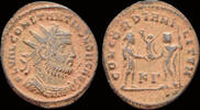 Roman AE radiate Constantius I Chlorus AE radiate Prince receiving Victory on globe from Jupiter -