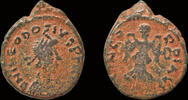 Roman AE nummus Theodosius II AE nummus Victory advancing forward -
