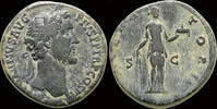 Roman sestertius Antoninus Pius AE sestertius Fides standing to right -