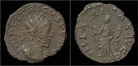 Roman antoninianus Tetricus I billon antoninianus Hilaritas standing left
