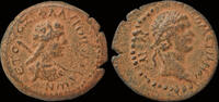 Cilicia AE16 Cilicia Flaviopolis Domitian AE16 bust of Dionysos right -
