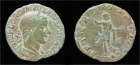 Roman sestertius Gordian III AE sestertius Sol standing left -