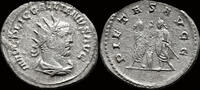 Roman antoninianus Gallienus silvered antoninianus Gallienus and Valerian sacrificing -