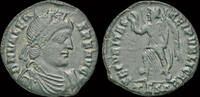 Roman AE follis Valens AE follis Victory advancing left -