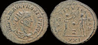 Roman antoninianus Probus AE antoninianus woman presenting wreath -