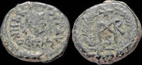 Roman AE nummus Marcian AE nummus monogram in wreath -