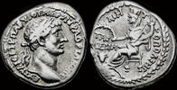 Kilikia tridrachm Kilikia Tarsos Hadrian AR tridrachm city-goddess seated left -