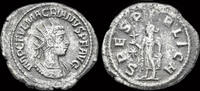 Roman antoninianus Macrianus, usurper billon antoninianus Spes advancing left -