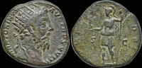 Roman AE dupondius Marcus Aurelius AE dupondius Roma standing left -
