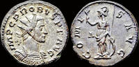 Roman silvered antoninianus Probus silvered antoninianus Minerva standing left -