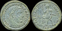 Roman half follis Divus Maximianus Herculius half follis Maximianus seated left in curule chair -