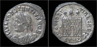 Roman AE3 Constantius II silvered AE3 campgate